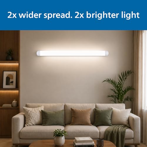 Image of Philips StarBright Wide Nxt 50W Linear LED Batten | 3-in-1 Color Changing TubeLight| 5000 Lumens | 4 Feet (1200mm) Tube Light | 2X Wider Spread & Brighter Light | 4kV Surge Protection | Pack of 4