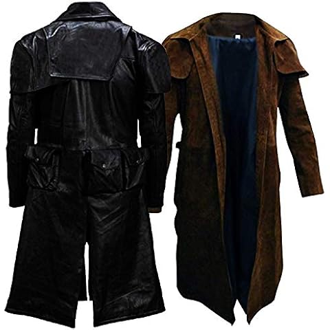 Miracle Trading Duster Fallout New Vegas Veteran Ranger NCR Trench Leather Costume Coat 2XS-5XL (Black, S) Cover