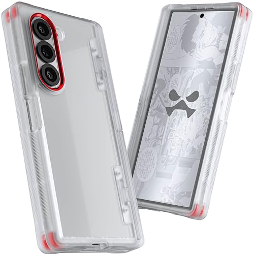 Image of Ghostek Covert Clear Galaxy Z Fold 6 Case with Built-in Kickstand and Full Hinge Protection Shockproof Protective Phone Cover Designed for 2024 Samsung Galaxy Z Fold6 (7.6 inch) (Clear)