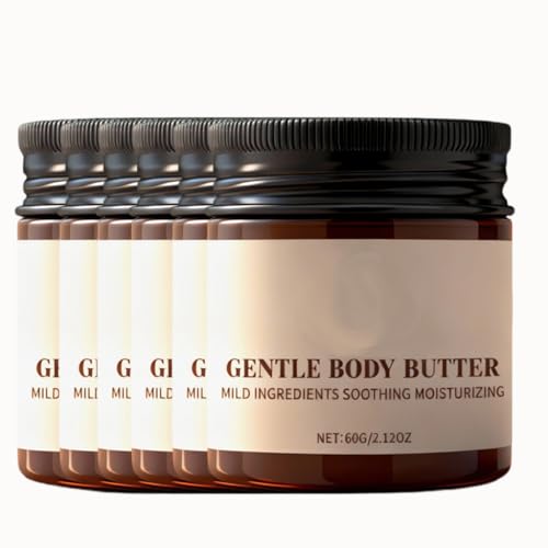 Manteca corporal de karité orgánica, mantequilla corporal de mango de coco, hidratante para la piel seca, mantequilla corporal hidratante de larga duración, sin refinar cruda nutritiva para todos, (6