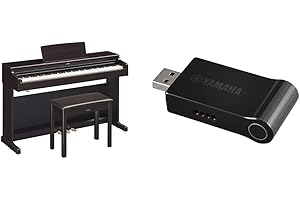 Yamaha Arius YDP-165 Digital Piano with Bluetooth, Dark Rosewood & amaha UDWL01 WiFi USB/MIDI Adapter
