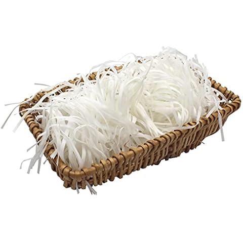 Sunrise Packaging Shredded Tissue Paper, Coloured Paper, Recyclable Shredded Paper, Multi-Purpose, DIY Craft Shredded Paper, Decorative Paper (White) Cover