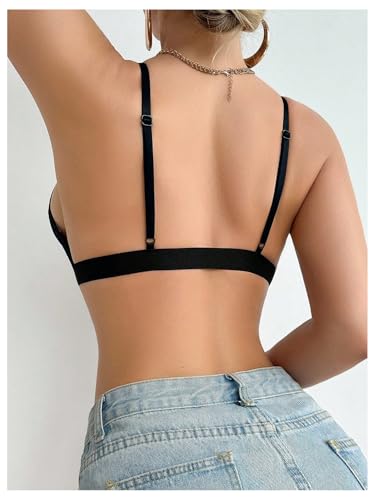 Image of SHENHE Women's Lace Front Closure Y Back Bra Padded Triangle Racerback Bralette Wireless Bra