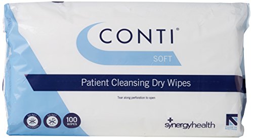 Synergy Healthcare CSW110 Conti Soft Dry Wipe 30 cm x 35 cm Size (Pack of 100)