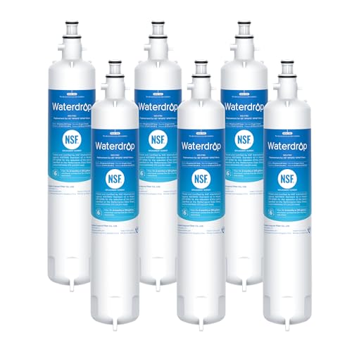 Waterdrop Replacement for GE® RPWFE®, RPWF (Built-in CHIP) Refrigerator Water Filter, Compatible with GFE28GYNFS, GFE28GELDS, PFE28KELDS, PFE28KYNFS, GFD28GELDS, PWE23KELDS, 6 Filters