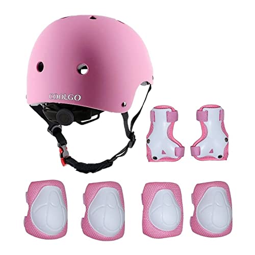 6 Pièces Protection Enfants Roller / Skate / BMX – Genouillères, Coudières, Protège-poignets – Coque PVC, Doublure éponge – Taille S (moins De 40 Kg) – Noir/Rouge