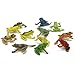 Kvvdi 12 Pcs 1.4 Inch Small Colorful Plastic Poison Dart Frogs Rainforest Animals Frog Toys