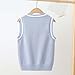 Girls Boys Preppy Sweater Vest Kids Classic Knit Cotton Soft School Uniform Sweater Fall Cute Gilet Pullover Outfits