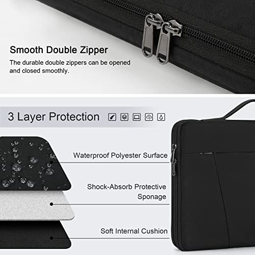 Laptop Case 14 Inch Laptop Sleeve With Portable Handle Waterproof Durable Carrying Bag Protective Briefcase For Company College Compatible With 13.3”-14” Asus/Dell /Lenovo/Acer Notebook, Black #TOP1