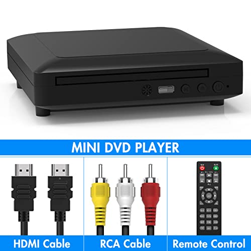 Mini Dvd Player For Tv, Region Free Hd 1080P Supported With Hdmi/Av Cables, Usb Input, Contain Remote Control For Dvd Player, Support Pal/Ntsc System #TOP7