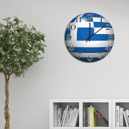 Horloge murale Grèce 38 cm calme absolu sans bruit pour salon - 5