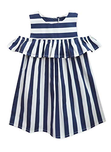 Image of A.T.U.N. (All Things UBER Nice) Girls Cotton Empire Waist Knee Length Sleeveless Casual Dress