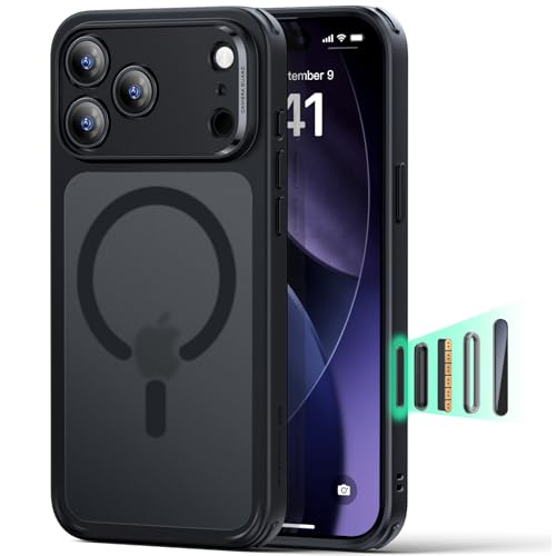 Image of ESR for iPhone 17 Pro Max Case, Camera Control Cover, Compatible with MagSafe Accessories, TPU, Military-Grade Drop Protection, Shock-Absorbing Air Guard Corners, Hybrid Series, Frosted Black