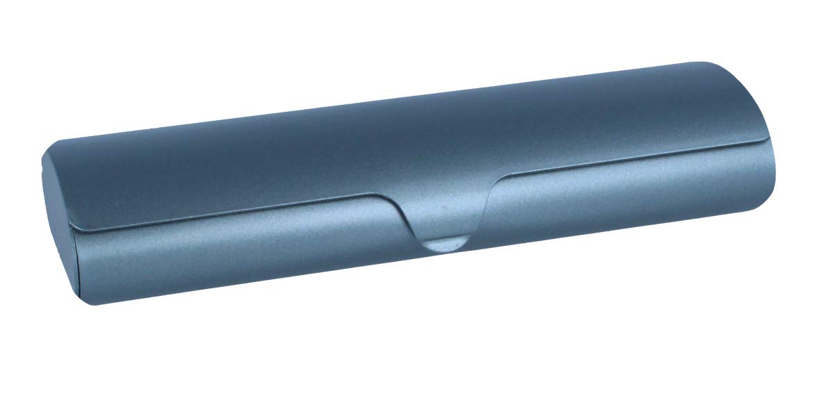 Custodia Occhiali Xena In Alluminio Satinato – 15x5x2.5 Cm – Leggera E Robusta Con Chiusura A Scatto