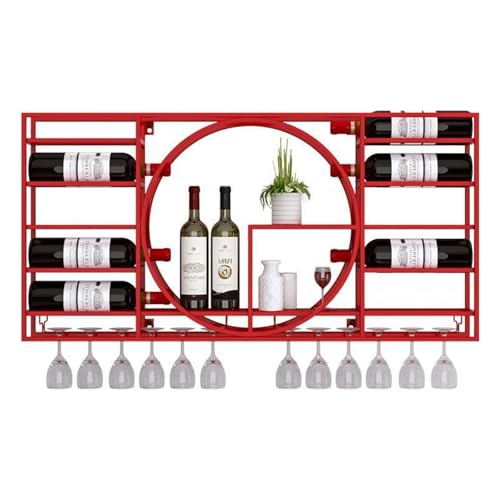 Support à verres à vin réglable avec étagère en métal noire