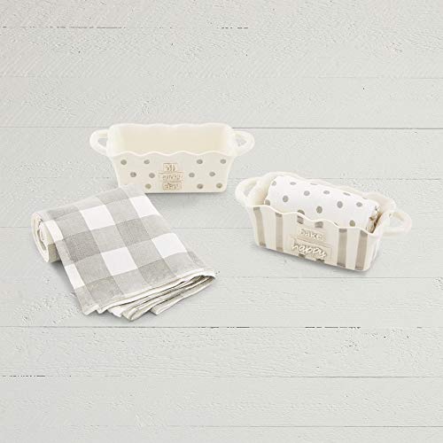 Mini pains et serviettes de cuisine Mud Pie Happy idée cadeau - 3