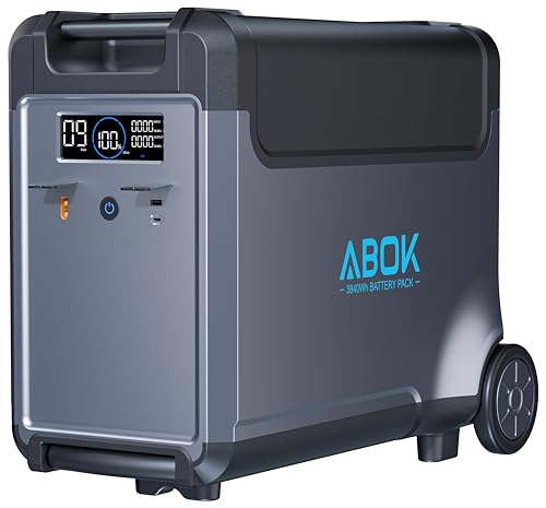 Portable Power Station Extra Battery for Ark3600, 3840Wh LiFePO4 Battery Electric Solar Generator for Garage, Home, Off-Grid Living,Car Refrigerator, Portable Air Conditioner