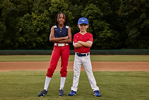 Mizuno Girls Youth Belted Low Rise Fastpitch Softball Pant, Red, Youth Medium #TOP5