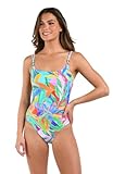 La Blanca Women's One Piece Swimsuit Lingerie Tummy Control Bathing Suit, Multi//Tropi-Flage, 10