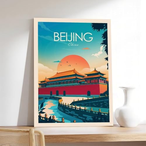 Beijing China Cité interdite impression sur toile tableau déco salon 40x60cm - 7