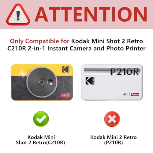 Funda de cuero PU para cámara Kodak Mini Shot 2 Retro miniatura 2