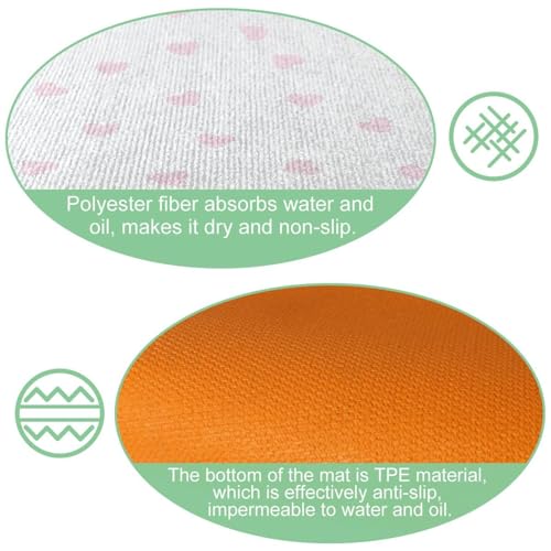 Alfombrillas de cocina lavables para suelos limpios pack de 2 tapetes 6