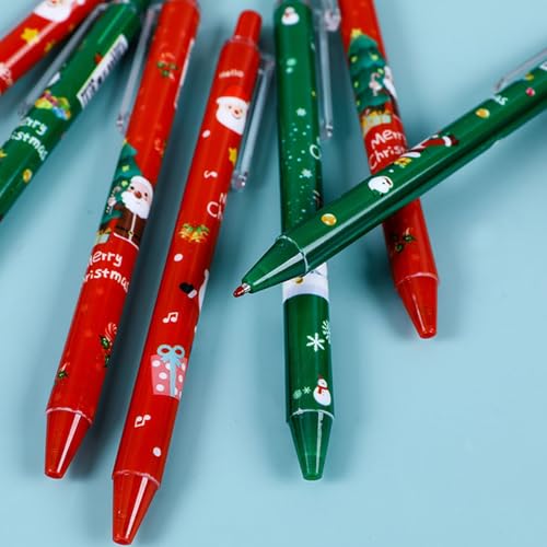 Pack de 10 bolígrafos gel retráctiles navideños miniatura 6