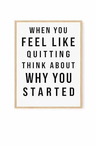 Shamsco Think About Why You Started Motivational Wall Posters For Bedroom | Inspirational Quote Prints | A5 Size (148 × 210 Mm) (Think About Why You Started)