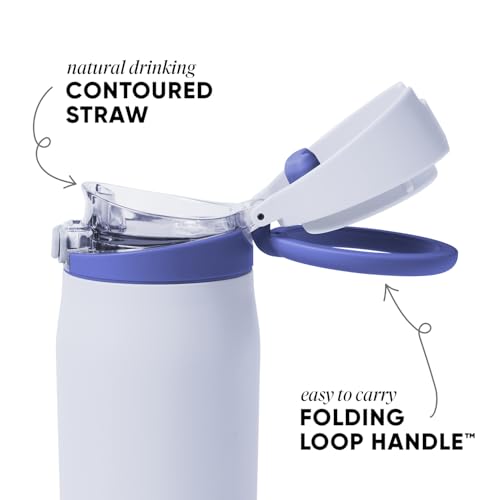 Image of Simple Modern Water Bottle with Straw & Handle | 30oz | Blue | Mesa Loop Insulated Water Bottle for School, Sports, Travel | Leak Proof, Stainless Steel | Dreamscape