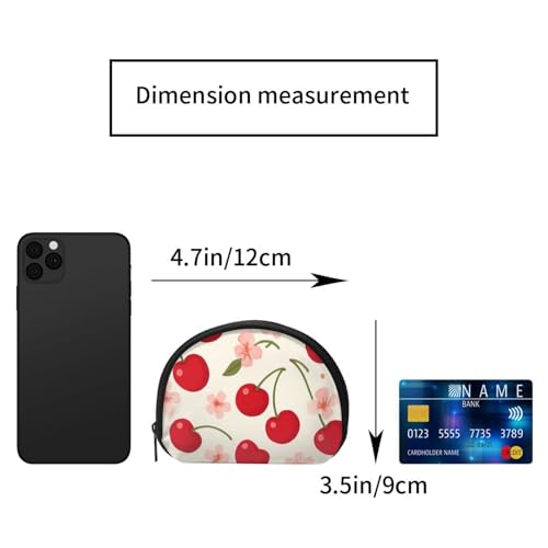 Portable Coin Purse Cherry Sakura Blossom Mini Zippered Money Pouch Card Holder2