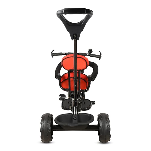 Image of Tricycle for Kids | Plug & Play Baby Trike with EVA Wheels, Safety Rail & Push Handle for Parents | Safe & Comfortable Ride for Toddlers 12-48 Months (RED)