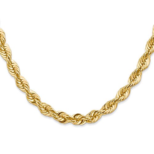 Shirin Diamond Center 14k 6mm Regular Rope Chain 9 Inches