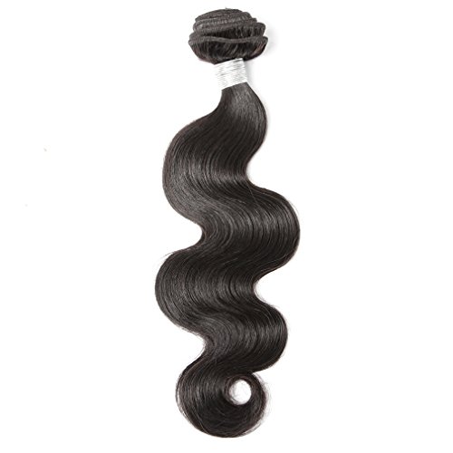 Junbeauty Hair Brazilian Virgin Hair 3 Bundles Deal 100% Unprocessed Virgin Brazilian Body Wave Hair Human Hair Weave Natural Black Color (10 10 10)