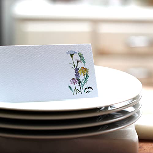 Place Cards with Colorful WILDFLOWERS for Weddings Showers, and Dinner Parties. Table Tent Style - Image 2