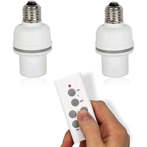 Portalámparas E27 con Control Independiente FISHTEC Alcance 30m Pack de 2 2