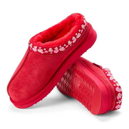 Image of Fireside by Dearfoams Women's Greta Genuine Shearling Clog Slippers, 100% Natural Suede Clogs for Outdoor & Indoor
