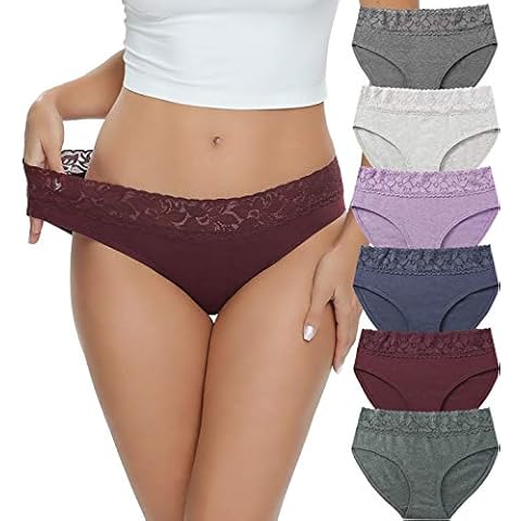 Altheanray Cotton Hipster Panties for Women Lace Hiphugger Panties Bikini Underwear Pack (3020M,Solid LP) Cover