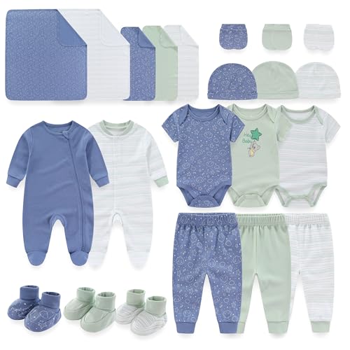 Image of JELYLOVE Unisex Baby Boy Girl Layette Sets 22 Packs New Born Boy Girl Clothes Infant Essentials