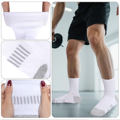 Mens Athletic Socks Cushioned Crew Socks Bulk Breathable Moisture Wicking Sock for Workout Sport Traveling3