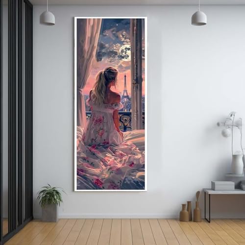Broderie diamant paysage 60x150cm pour sublimer votre salon avec un grand format mosaïque mural