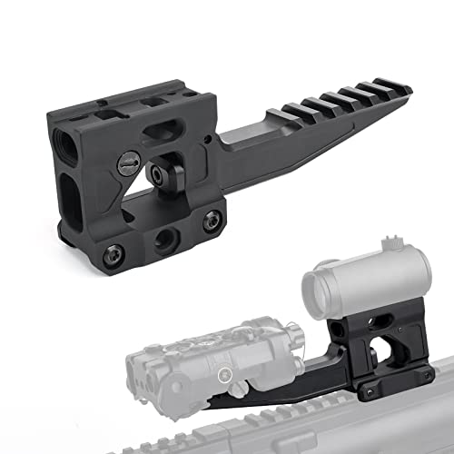 rdzzwxw Red Dot Riser Picatinny Riser Mount, 2' Red Dot Sight Laser Combo Mount, Tactical Optic Riser with Front Extended Riser Mount, for T1 T2 H1 H2 Optic Scope Laser Sight