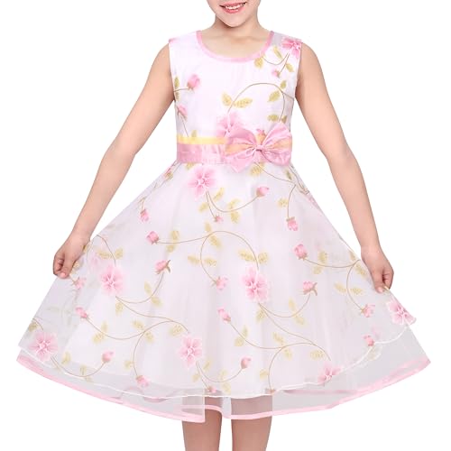 Sunny Fashion 3 Layers Girls Dress Sunflower Wave Pageant Bridesmaid