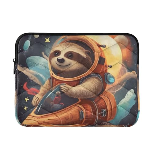Funda para portátil de 13-14 pulgadas con diseño Sloth Space Planet miniatura 1