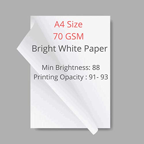 Image of TNPL PACKWELL A4 Size Sheet 70 GSM Blank (Unruled) Bright White Copier Printer Xerox Paper in bulk - Pack of 5 Reams (5 x 500 Sheets)