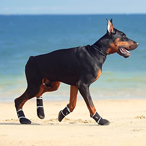 4Pcs Dog Boots Paw Protector,Sports Non-Slip Pet Dog Anti-Slip Sole, Breathable Dog Booties Paw Protector For Hot Pavement Winter Snow Hiking Booties #TOP2