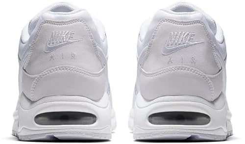 NIKE AIR MAX Command Men's Leather Trainers Sneakers Shoes, White Metallic Silver White, 11