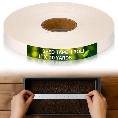 Innconee Seed Tape Water Soluble Labels 98.43 ft Florist Planting Tape Dissolves Quickly in Water Gardening Tools for Planting Vegetables Seeds Carrot Collards Lettuce Onion Radish Flower Zucchini