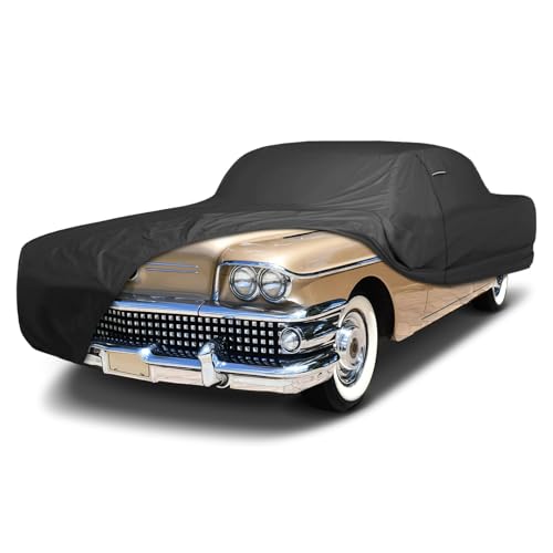 Image of iCarCover Premium Custom Car Cover for 1950-1958 Buick Special 2-Door, 4-Door Heavy Duty Waterproof All Weather Rain Snow Protector Custom Fit Full Exterior Indoor Outdoor Protection Car Cover (Black)