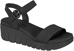 Sandália Moleca Feminina Napa Turim Salto Anabela Preto 5536.100.9569.15758 37