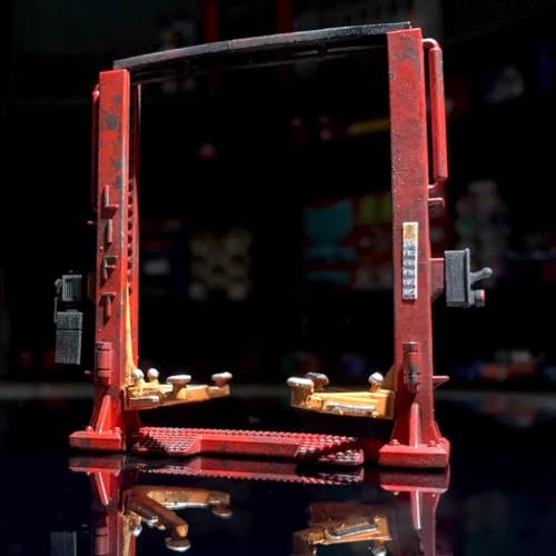 Modelo de Elevador de Auto en Resina 1:64 HQABNGI Toy0068 Rojo miniatura 2